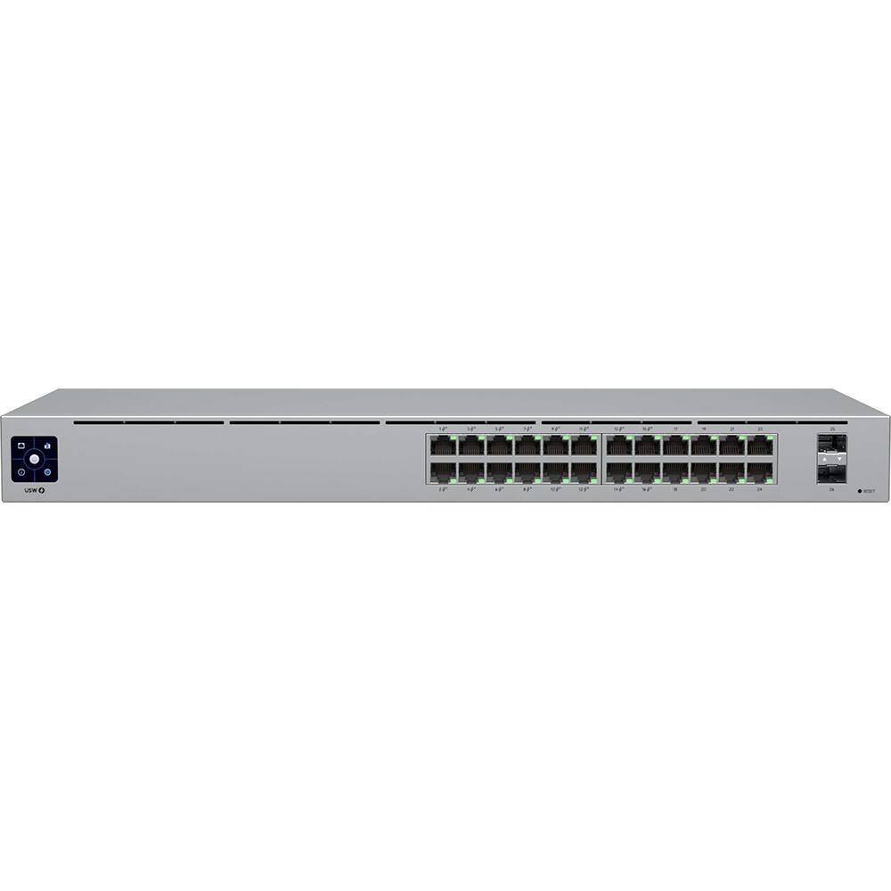 Ubiquiti - 24-Port Gigabit PoE+ Compliant Managed Switch USW-24-POE - Gray