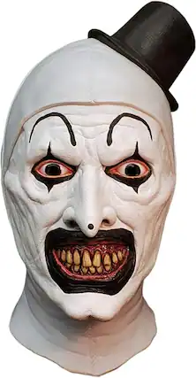 Front. Trick or Treat Studios - Terrifier Art The Clown Mask Costume Accessory White - White.