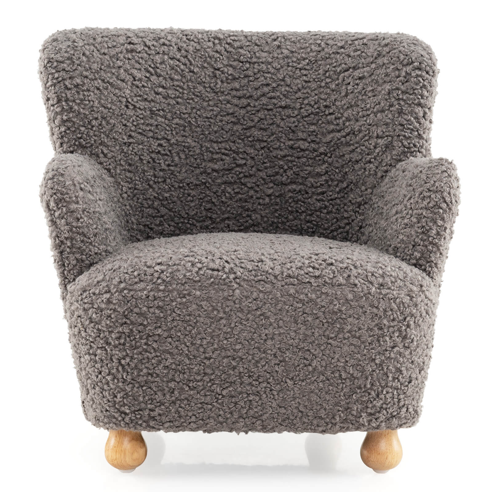 Alt View 9. Costway - Costway Sherpa Kids Sofa with Solid Rubber Wood Legs for Boys & Girls Aged 3+ for Bedroom - Gray.