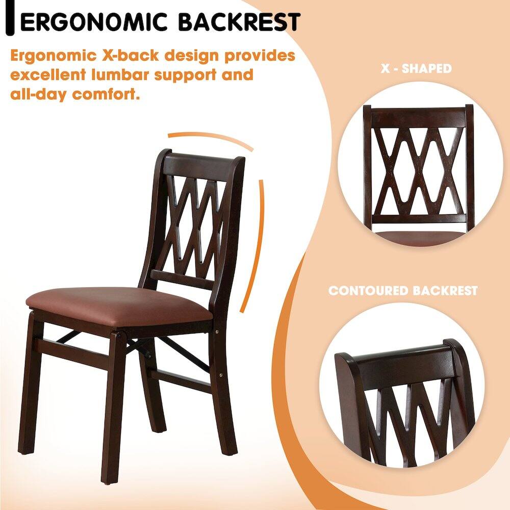 ERGONOMIC BACKREST

Ergonomic X-back design provides excellent lumbar support and all-day comfort.

X-SHAPED CONTOURED BACKREST