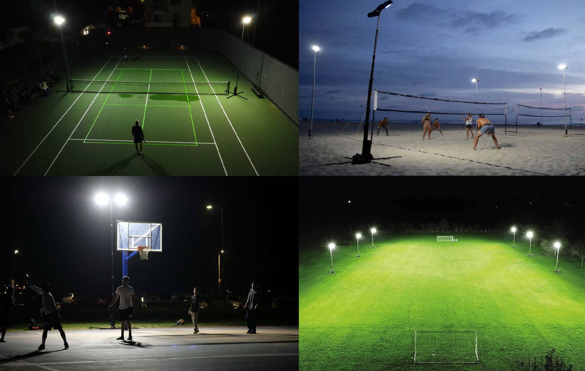 Alt View 2. Eversun - Apollo S Portable Lighting Two Tower Bundle for Padel, Pickleball, or Volleyball.