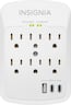 Insignia™ - 6-Outlet / 2-USB-C / 1-USB Wall Tap 1,800 Joules Surge Protector - White