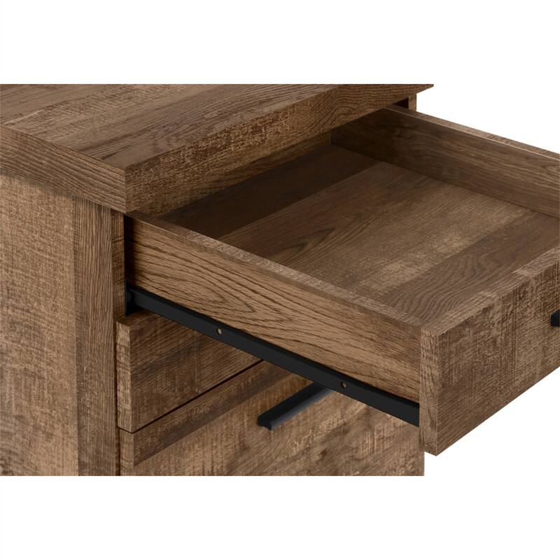 Alt View 8. HTUTWOO - File Cabinet - Rolling Mobile Storage Drawers, Printer Stand,  Contemporary Modern Office Work Organizer - Brown.