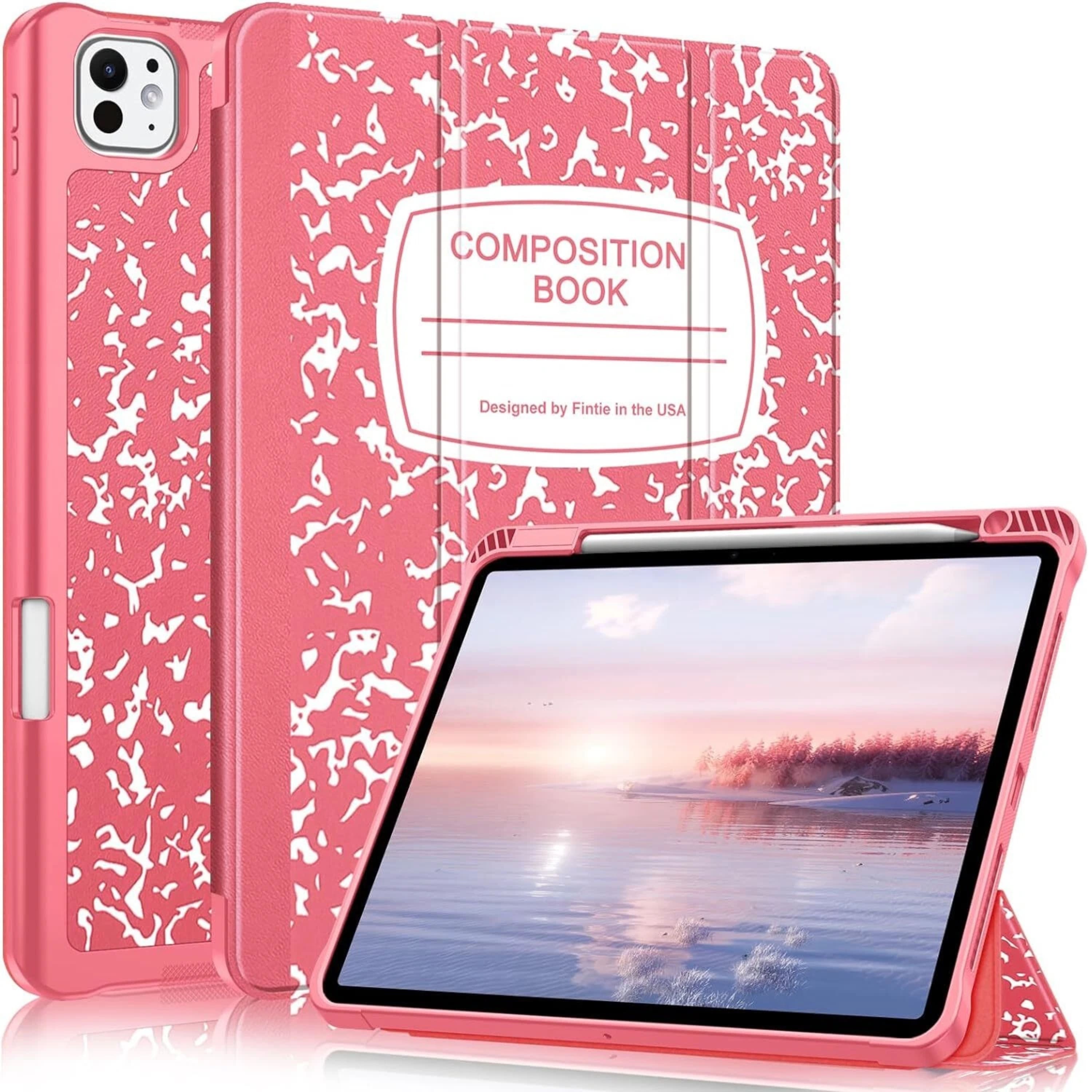 Kitcheniva - Lightweight Slim Case For iPad Pro 11 Inch M4 2024 Flexible TPU Cover Pink And White - Purple and White