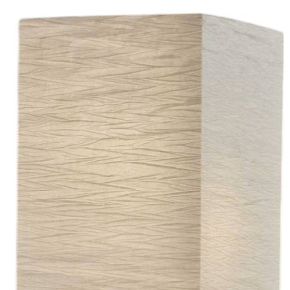 Back. Hivvago - Hivvago 57 Inch Brown And White Two Light Column Floor Lamp With White Paper Rectangular Shade - Brown, White.