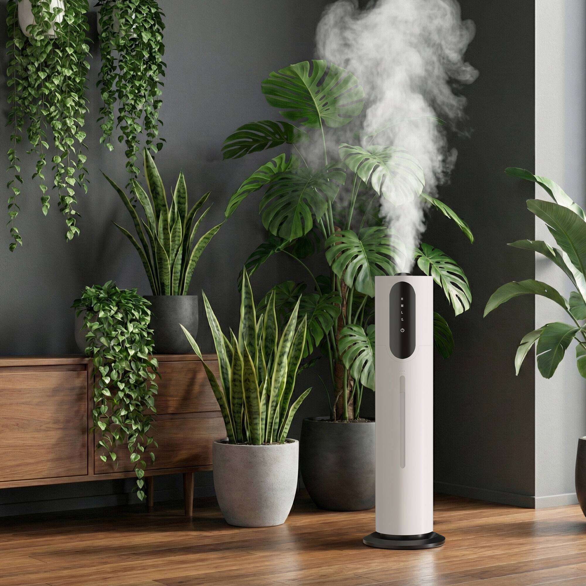 Alt View 7. Topteng - 1.98Gal Ultrasonic Cool Mist Humidifier-36dB Quiet,Purification Filter,AromaDiffuser,for Large Bedroom,Baby&Pet Friendly - White.