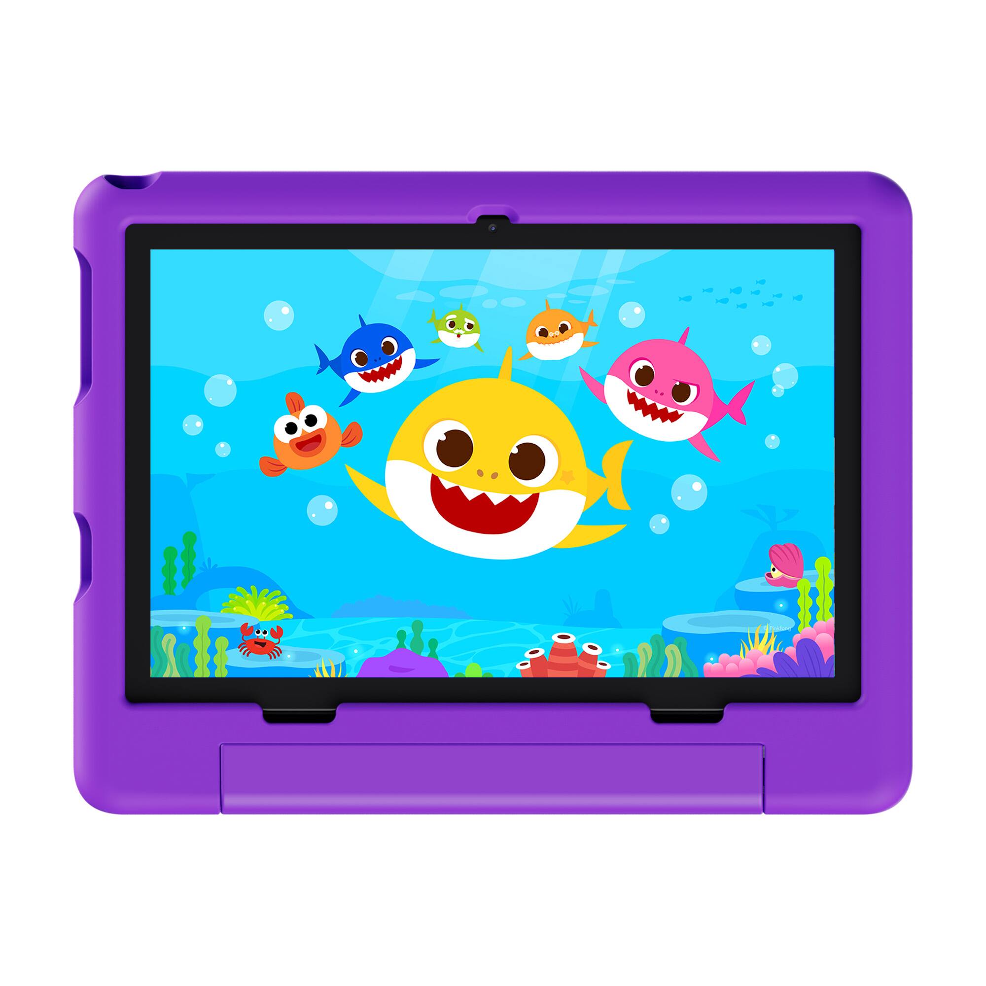 Angle. Contixo - A10e Baby Shark 10-Inch Kids Tablet, 32GB, Android 16, 8 Learning Apps and Parental Controls - Purple.