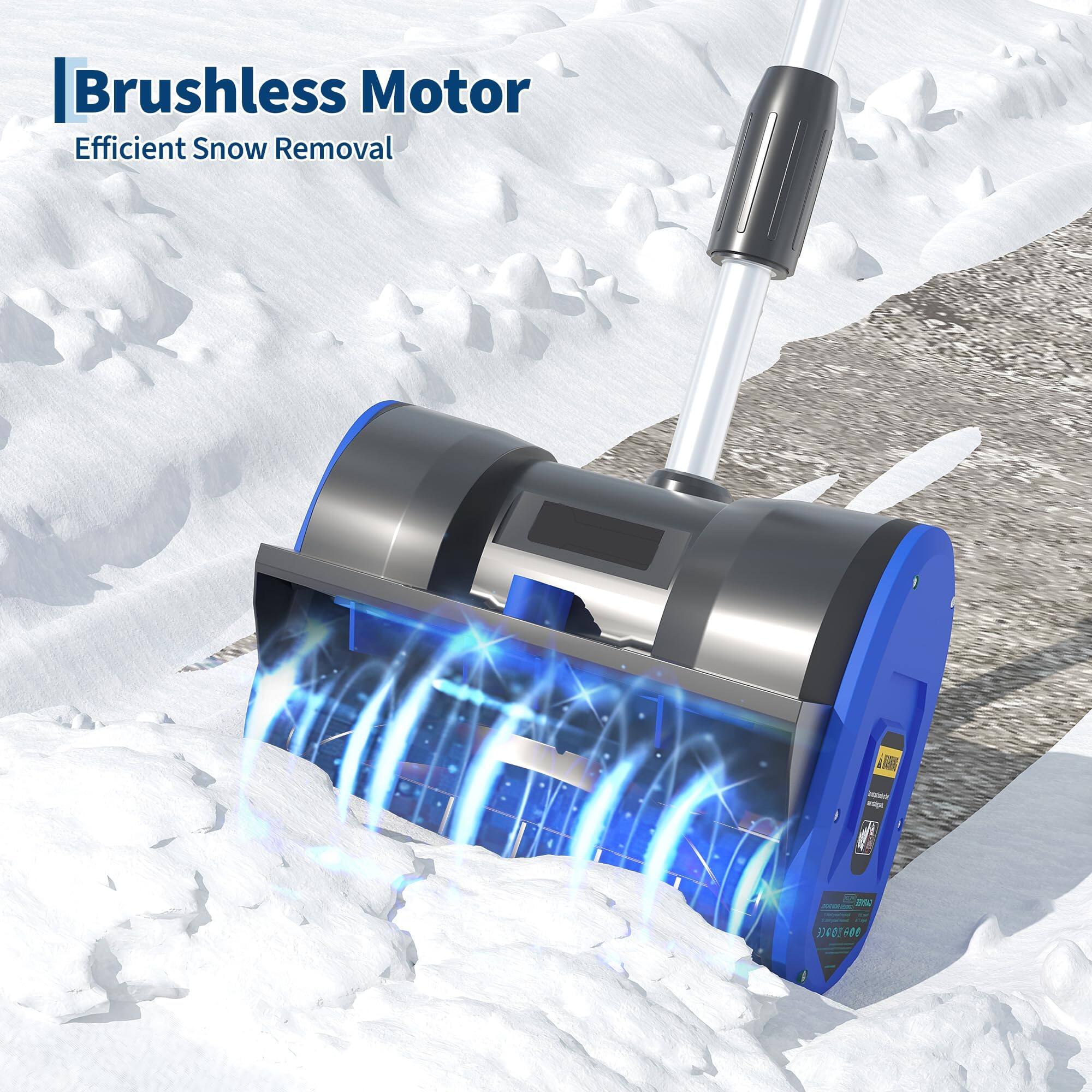 Brushless Motor  
Efficient Snow Removal