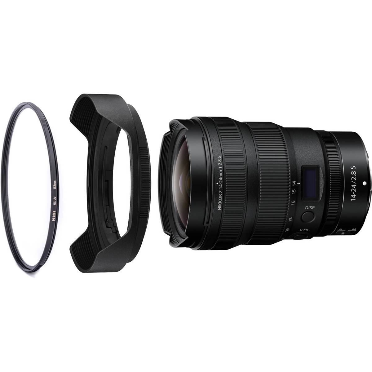 1:2.85 0.D0 112mm 4-24mm 1514 14 - h 15 NIKKOR 16 DISP ISIN 18 s LF de S 14-24/2.8