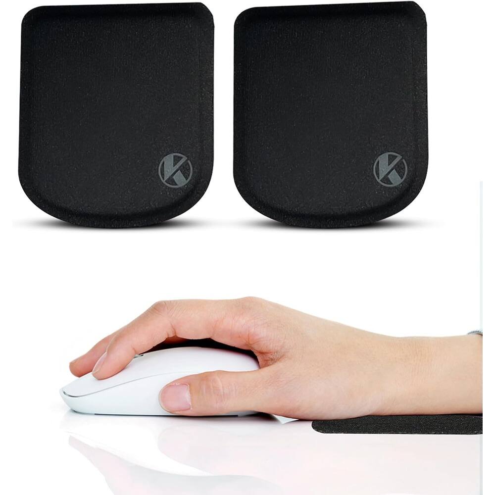 Front. RTMB - Ultra-Thin Laptop Wrist Rest Pad, Portable, Onyx Black - black.
