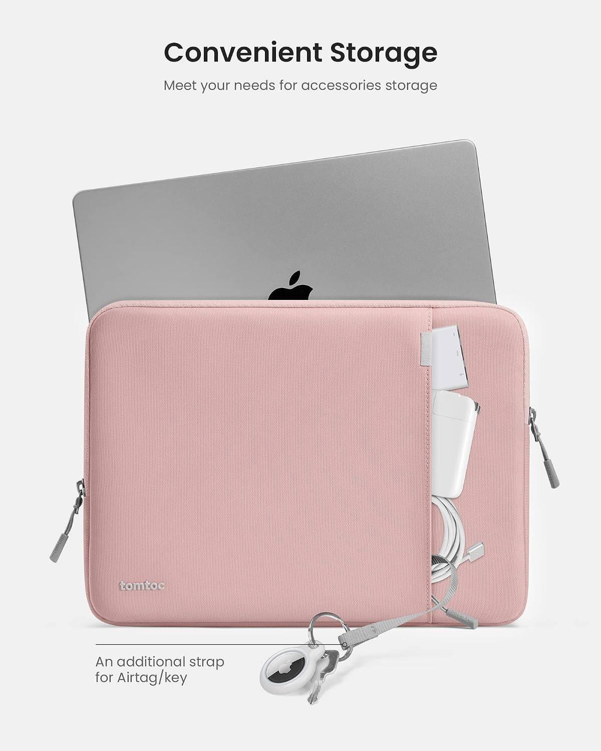 Convenient Storage  
Meet your needs for accessories storage  

tomtoc  

An additional strap for AirTag/key