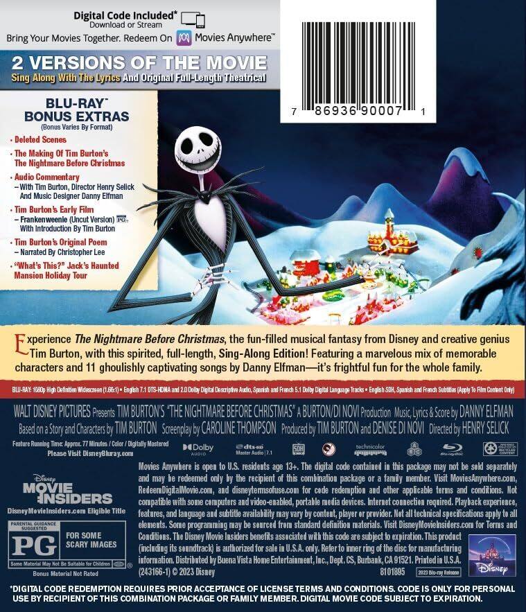 Alt View 1. The Nightmare Before Christmas   - BLU-RAY.