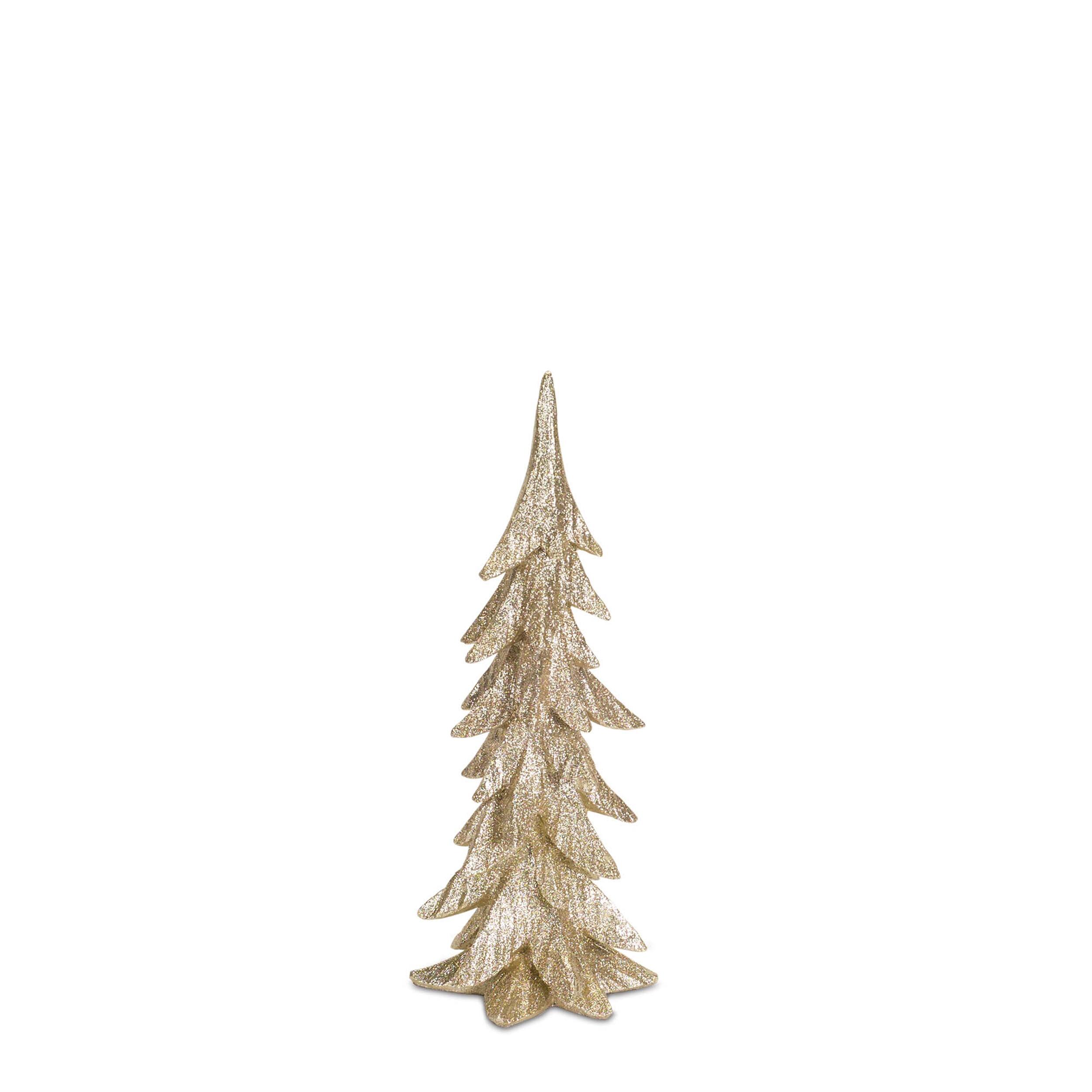 Alt View 1. BreeBe - Gold Shimmer Tabletop Holiday Tree (Set of 3) - Gold.