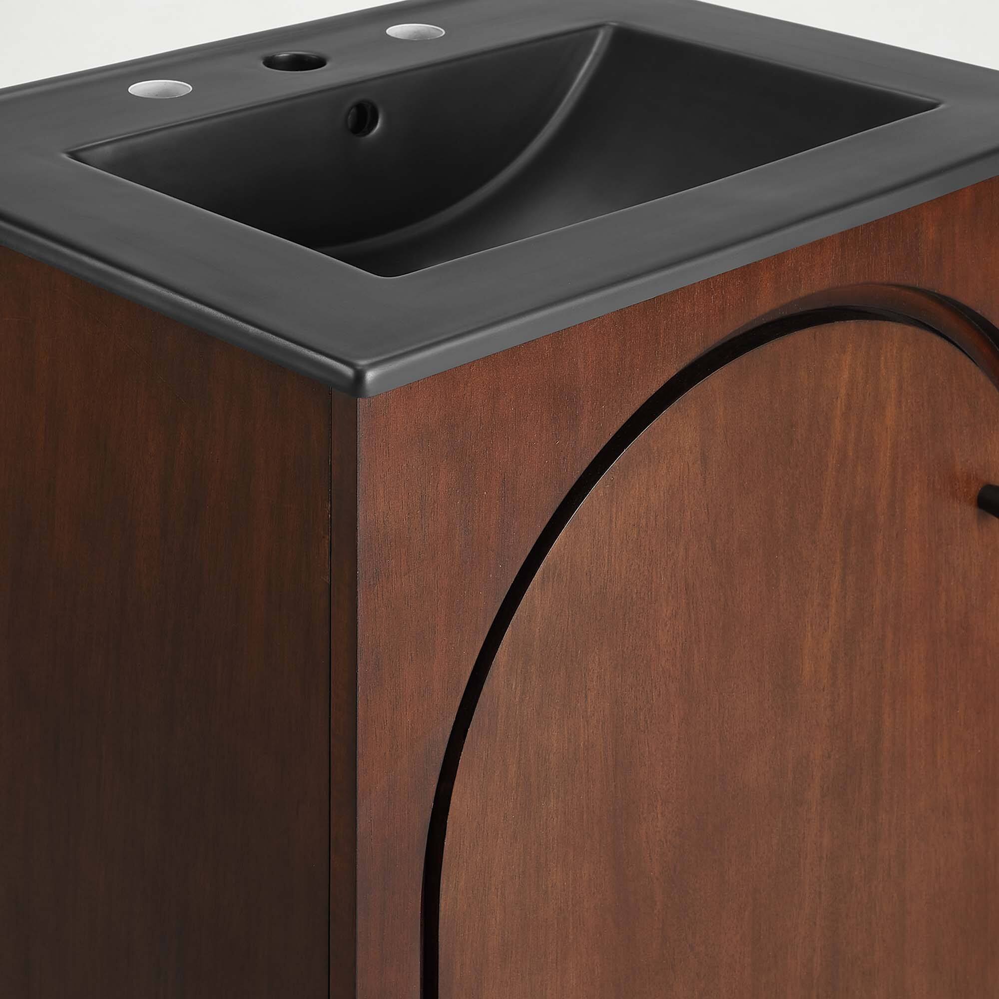 Alt View 6. Modway - Appia Bathroom Vanity Basin Included by Modway - Walnut Black.