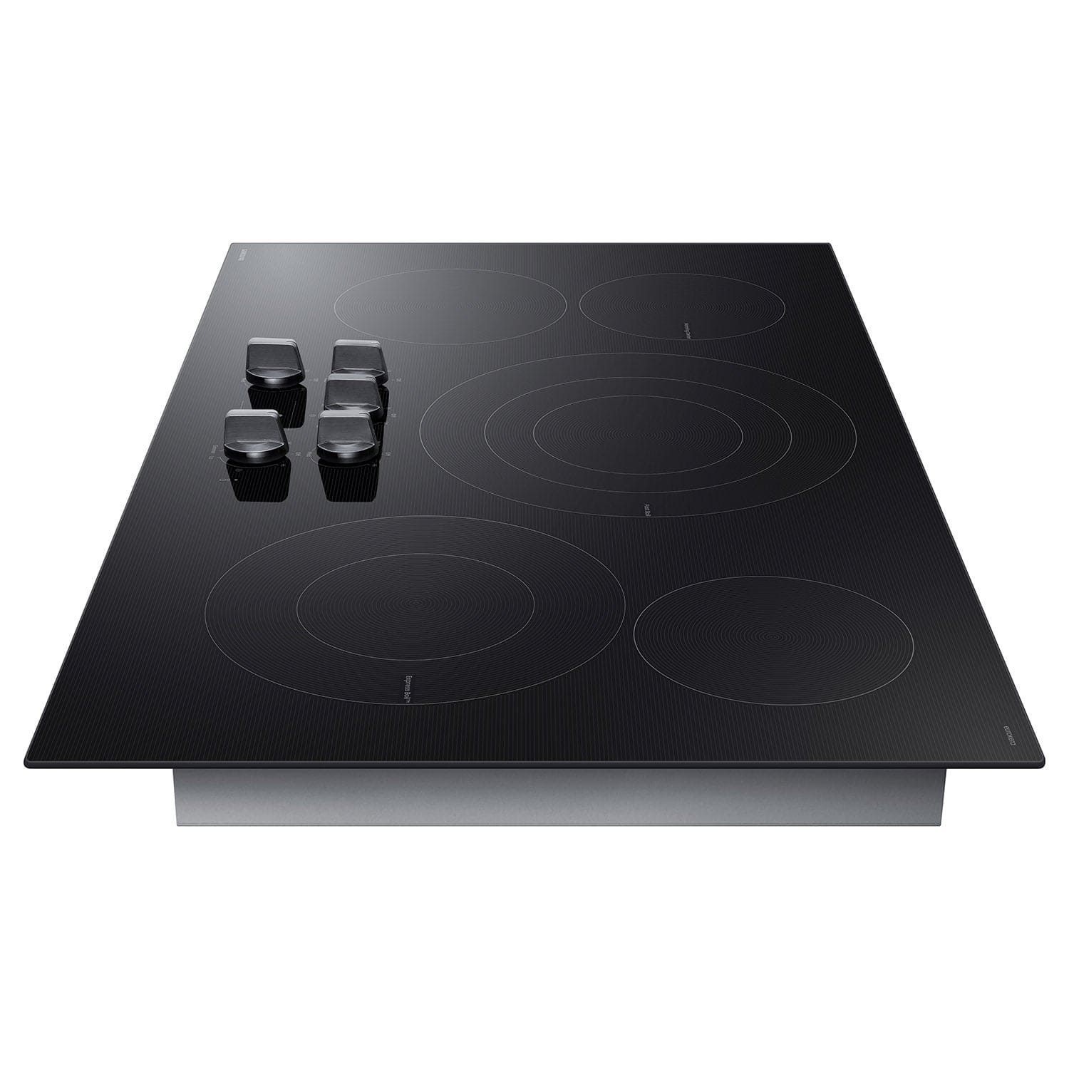 Alt View 22. Samsung - 36" Electric Cooktop with 5 Burners and ENERGY STAR Certified Cooktop with Illuminated Knobs - Black.