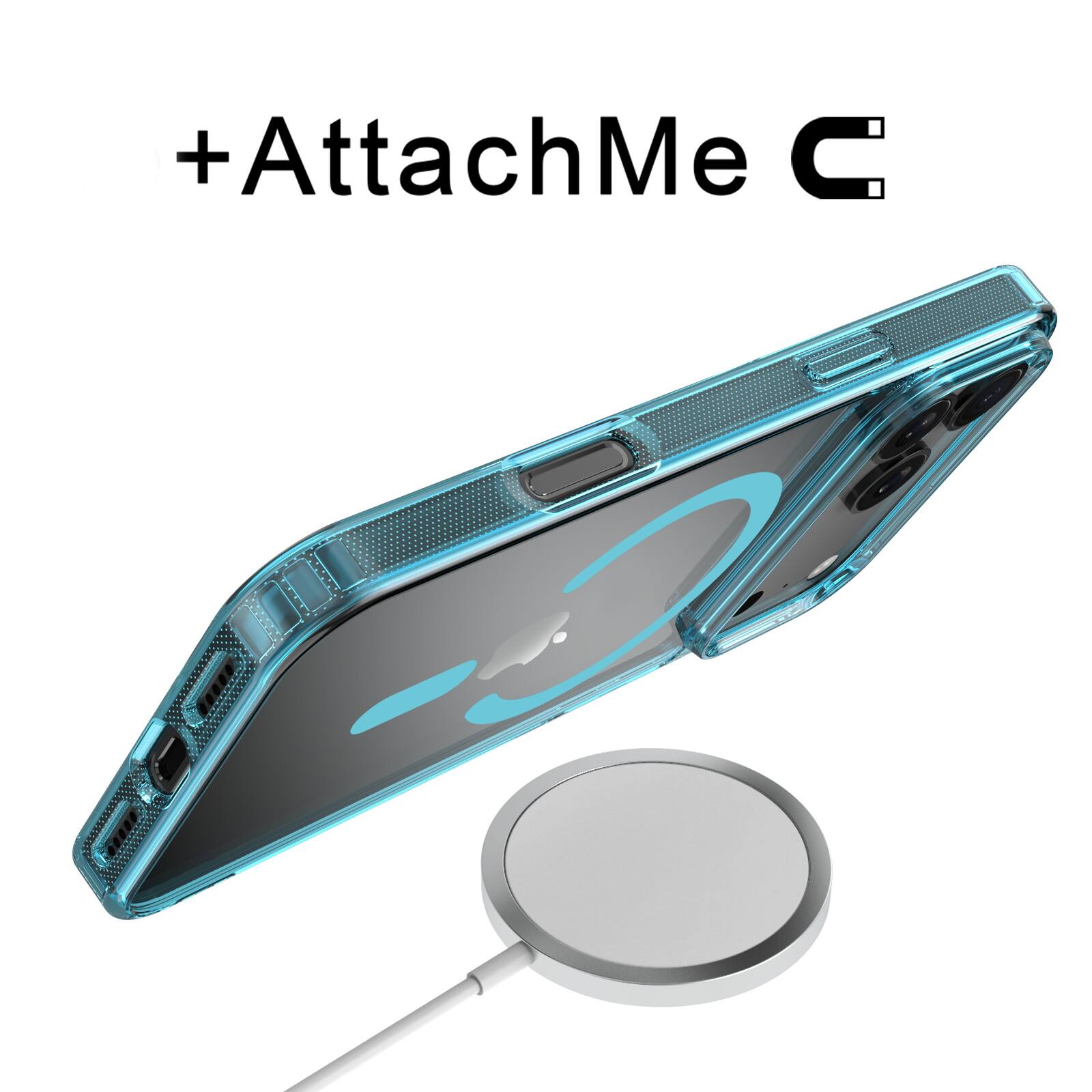 Alt View 1. BASELINE - baseline Clear Series w/ MagSafe Case for Apple iPhone 17 Pro Max - Transparent Blue - Clear.