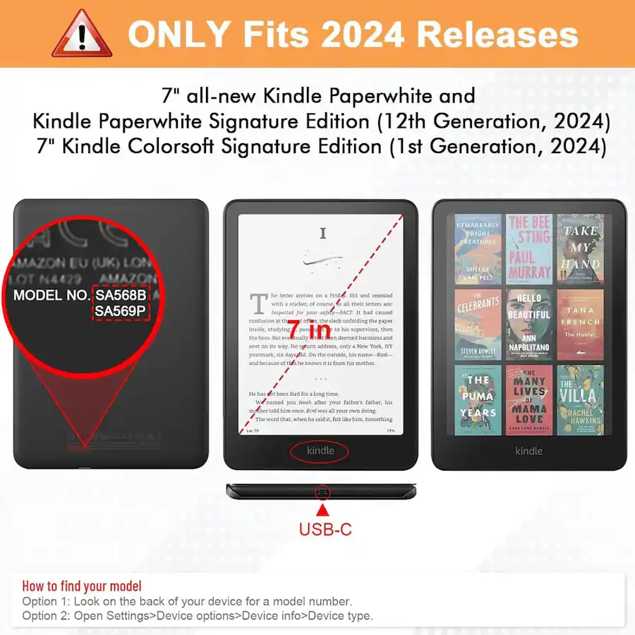 TECHGEAR MATTE GLASS Screen For 7" Kindle Paperwhite/Signature/Kids