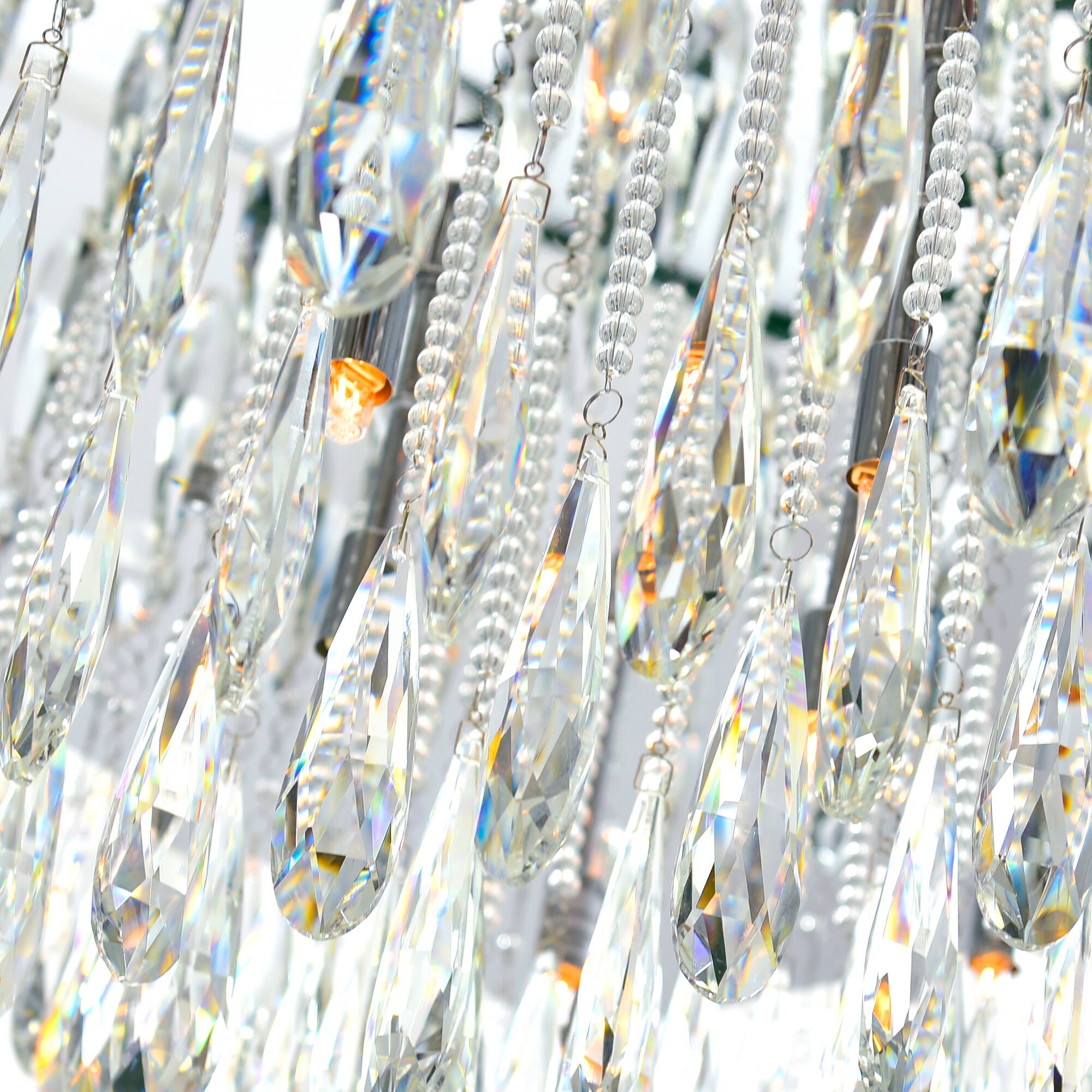 Alt View 2. CWI Lighting - Bianca 20 Light Flush Mount With Chrome Finish - Chrome.