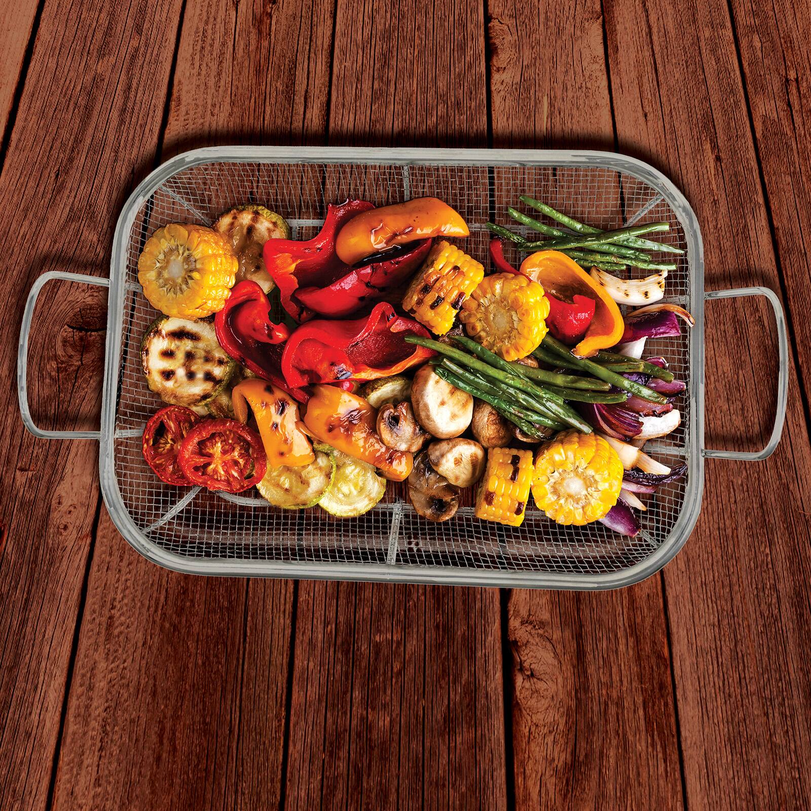 Alt View 4. Norpro - Stainless Steel Grilling Basket - Silver.