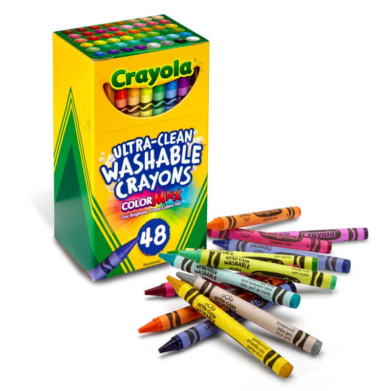 Crayola - Ultra-Clean Washable Crayons, Regular Size, Pack of 48