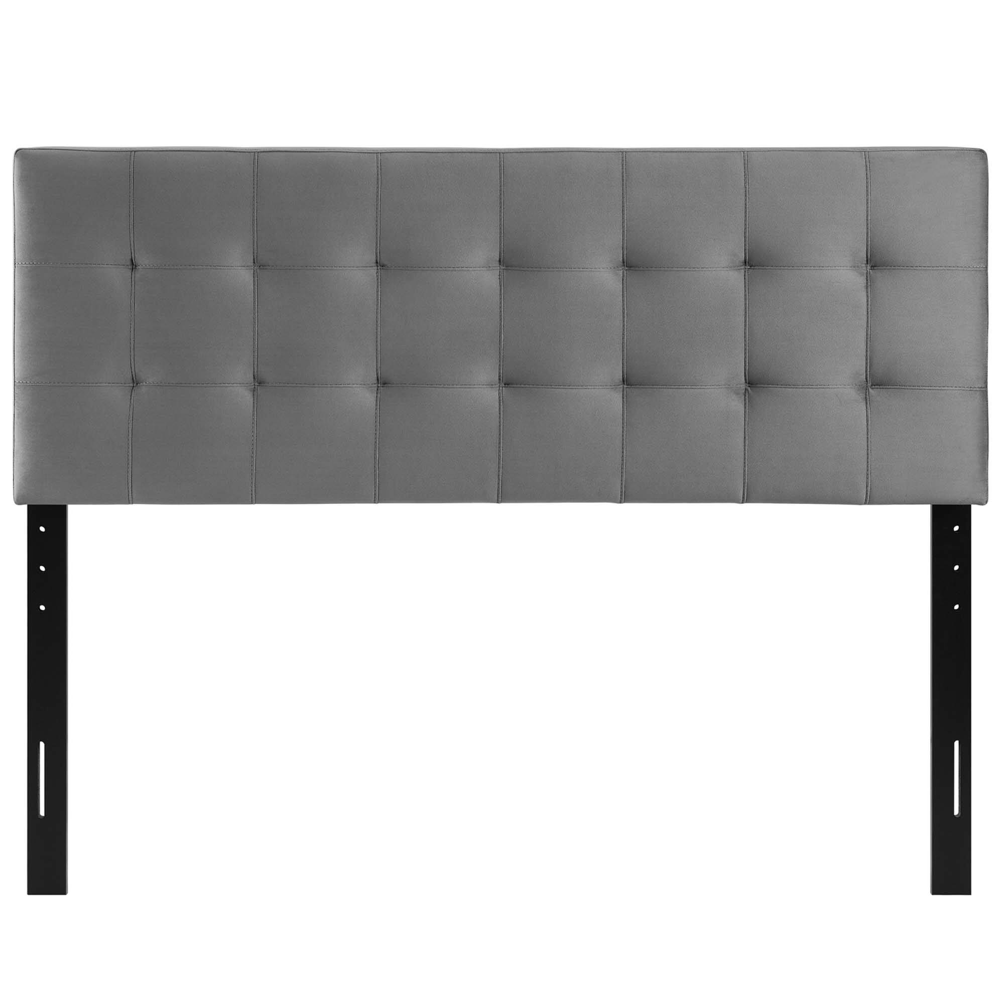 Alt View 2. Modway - Lily Biscuit Tufted Performance Velvet Queen Headboard by Modway - Gray.