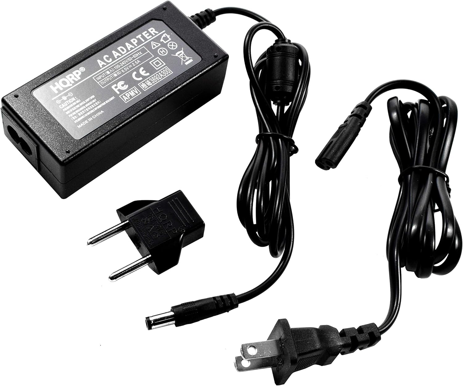 AC ADAPTER  
INPUT: 100-240V~50-60Hz 2.5A  
OUTPUT: 12V 2.5A  
HQRP  
FC  
APMV  
CE  
3892A300  
MADE IN CHINA