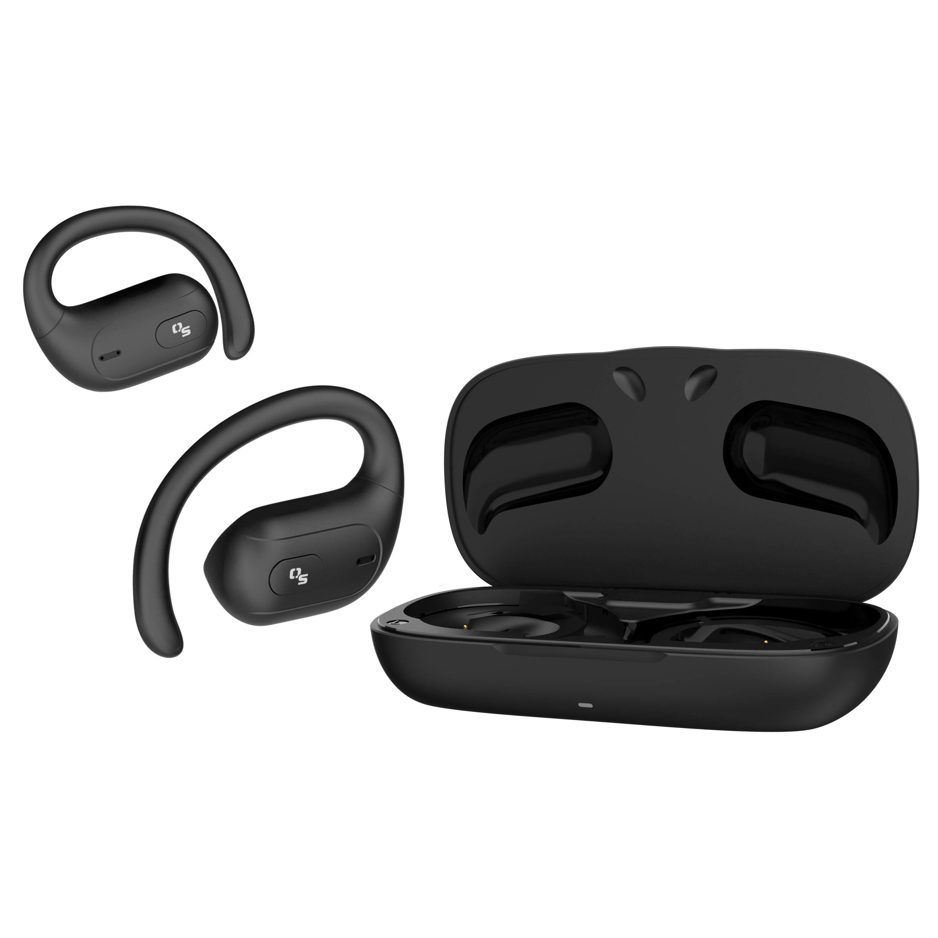 Alt View 6. OPN Sound - Aria+ True Wireless Earbuds With Charging Case - Black.