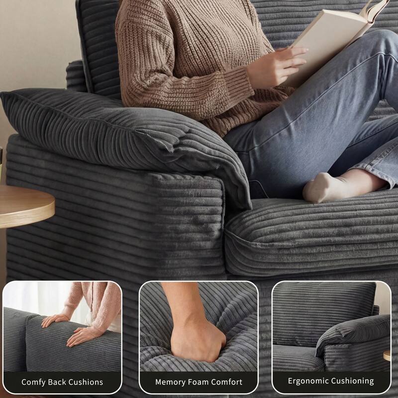 Comfy Back Cushions  
Memory Foam Comfort  
Ergonomic Cushioning