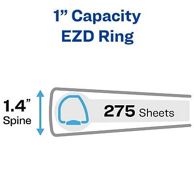 1" Capacity EZD Ring  
1.4" Spine  
275 Sheets