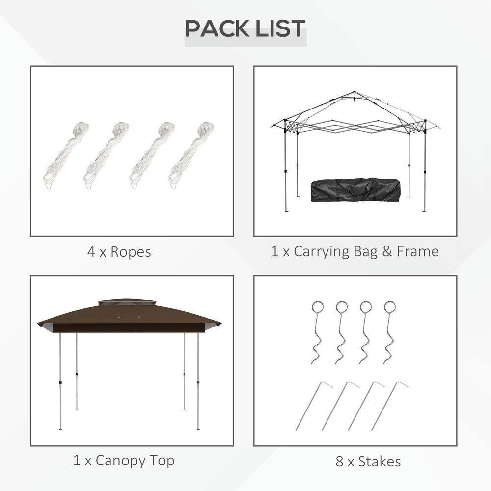 PACK LIST

- 4 x Ropes
- 1 x Carrying Bag & Frame
- 1 x Canopy Top
- 8 x Stakes