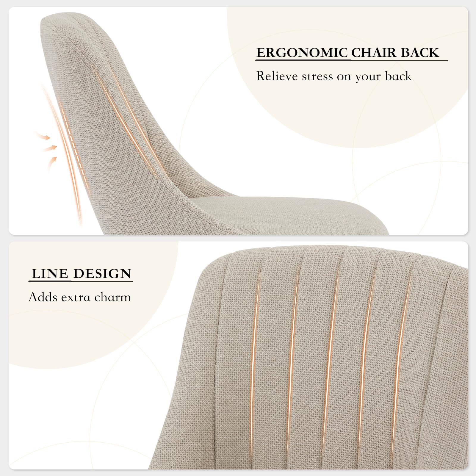 ERGONOMIC CHAIR BACK  
Relieve stress on your back  

LINE DESIGN  
Adds extra charm