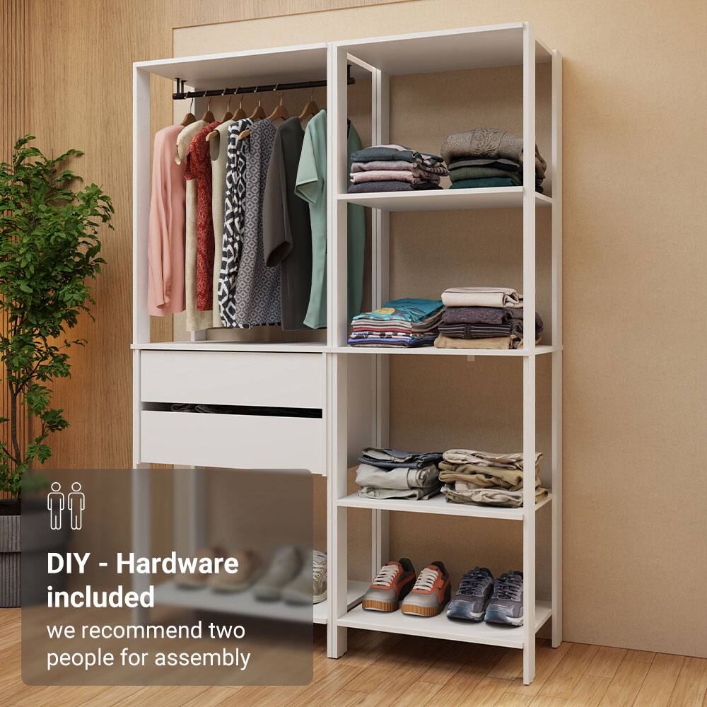 DIY - Hardware included  
we recommend two people for assembly