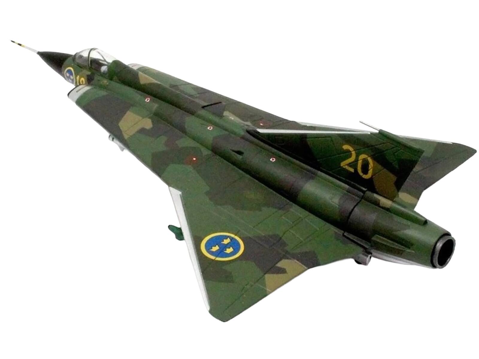 Alt View 4. Aviation 72 - Saab J35J Draken Fighter Aircraft "Splinter Camouflage Scheme" (1972) Swedish Air Force 1/72 Model by Aviation 72.