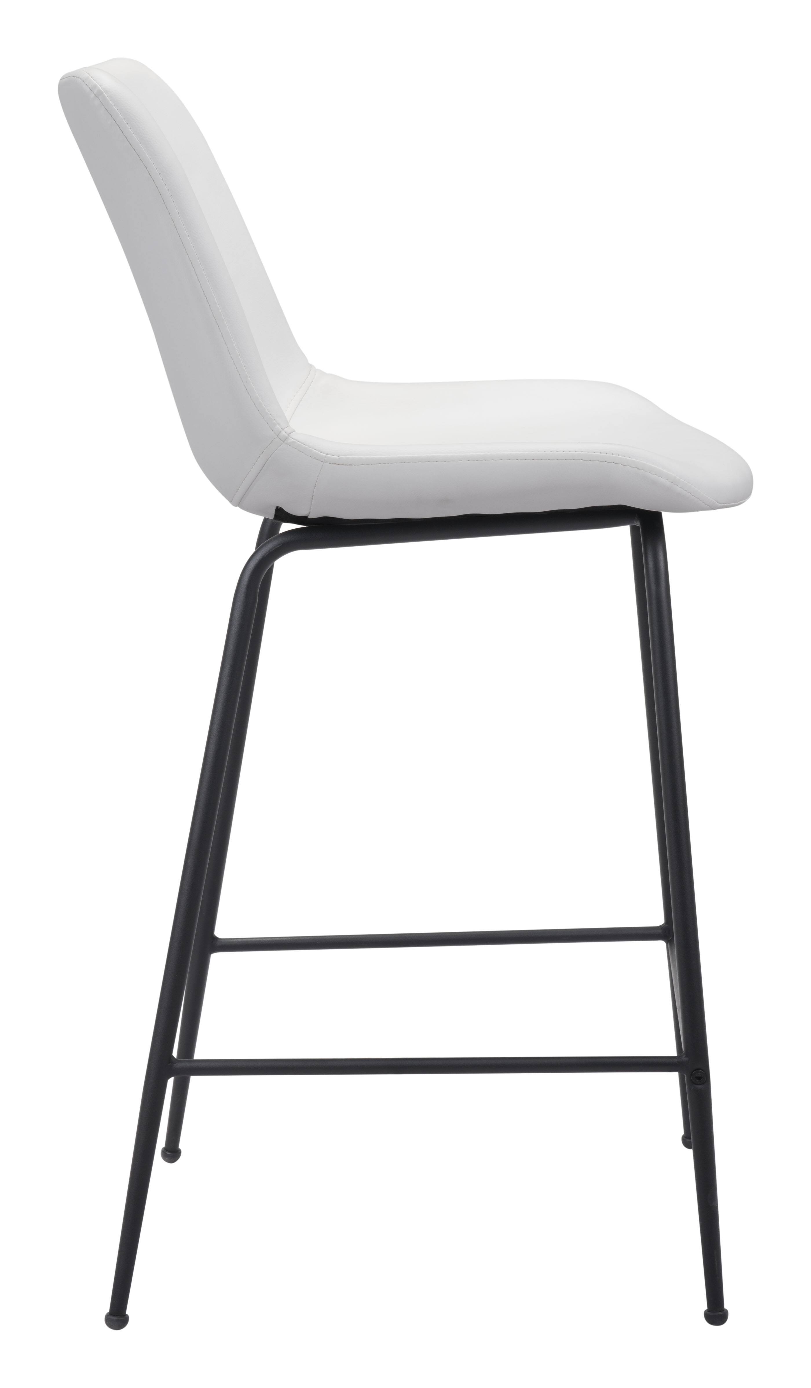 Back. Hivvago - Byron Counter Stool White - White.