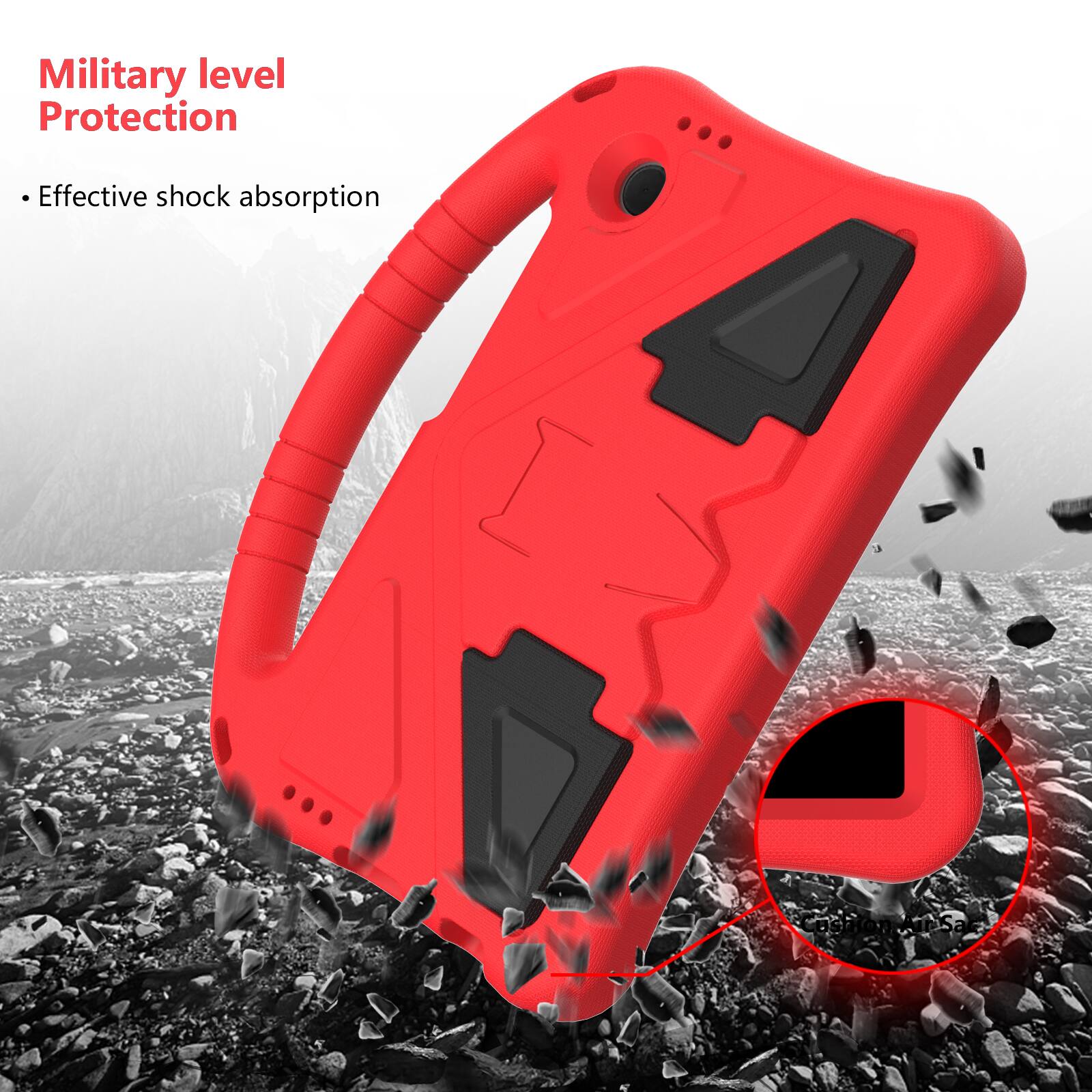Military level Protection  
- Effective shock absorption