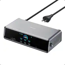 Anker - Refurbished Excellent - Prime Docking Station (DL7400), 14-Port Triple Display with DisplayLink, 140W Max USB-C Port - Phantom Gray