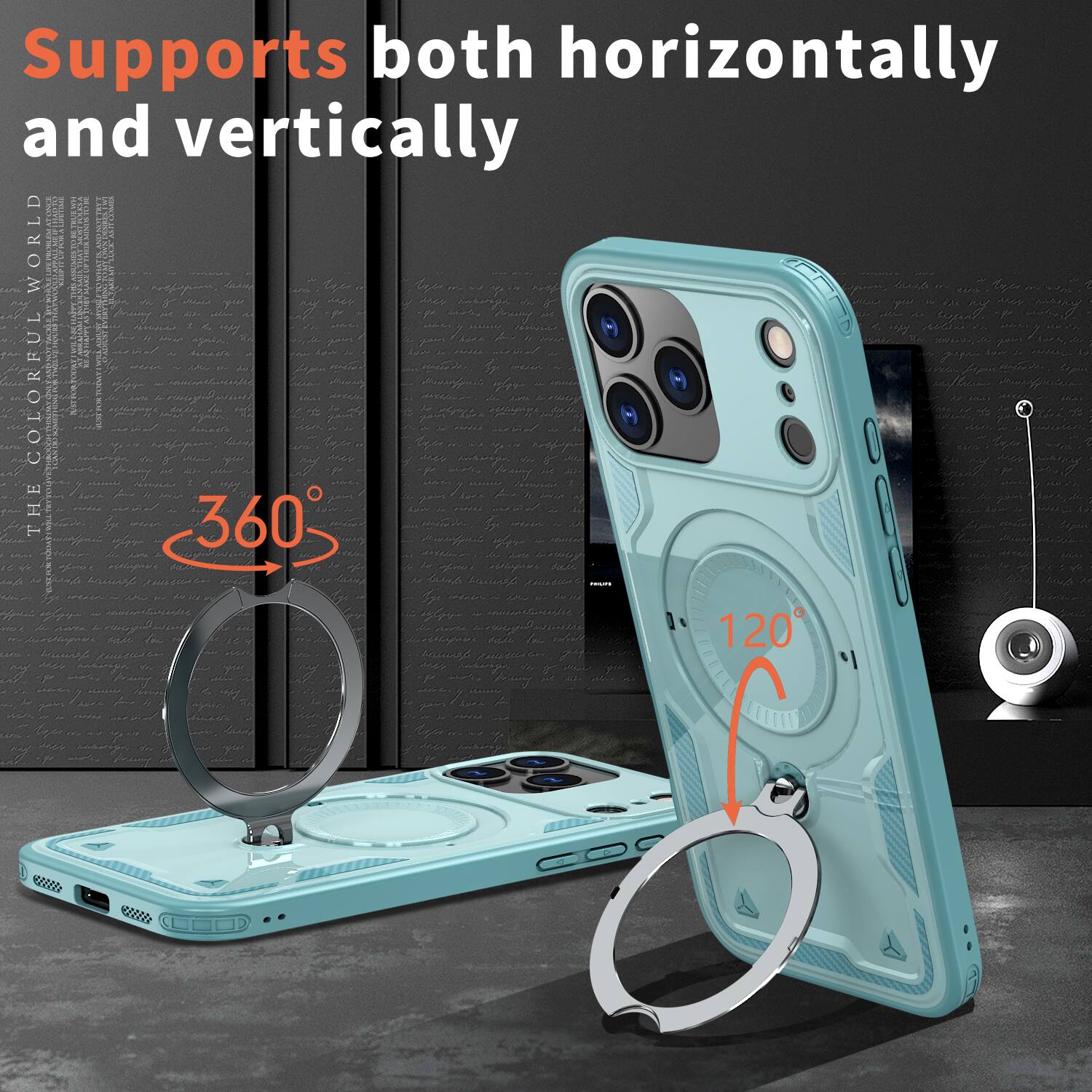 Supports both horizontally and vertically