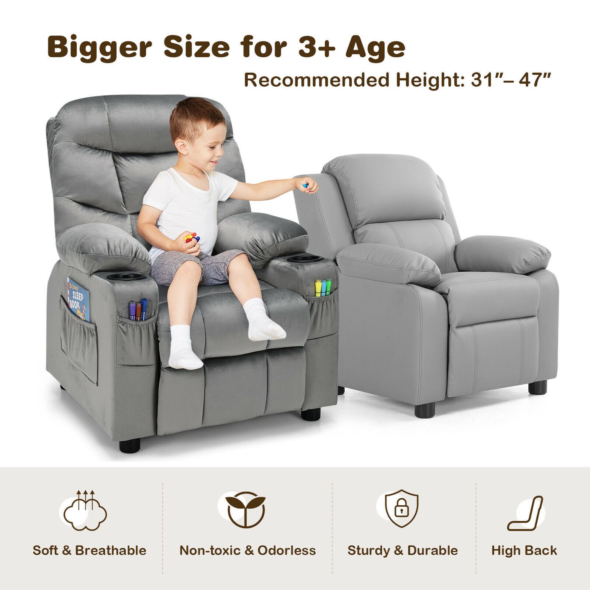 Bigger Size for 3+ Age  
Recommended Height: 31" – 47"  

- Soft & Breathable  
- Non-toxic & Odorless  
- Sturdy & Durable  
- High Back
