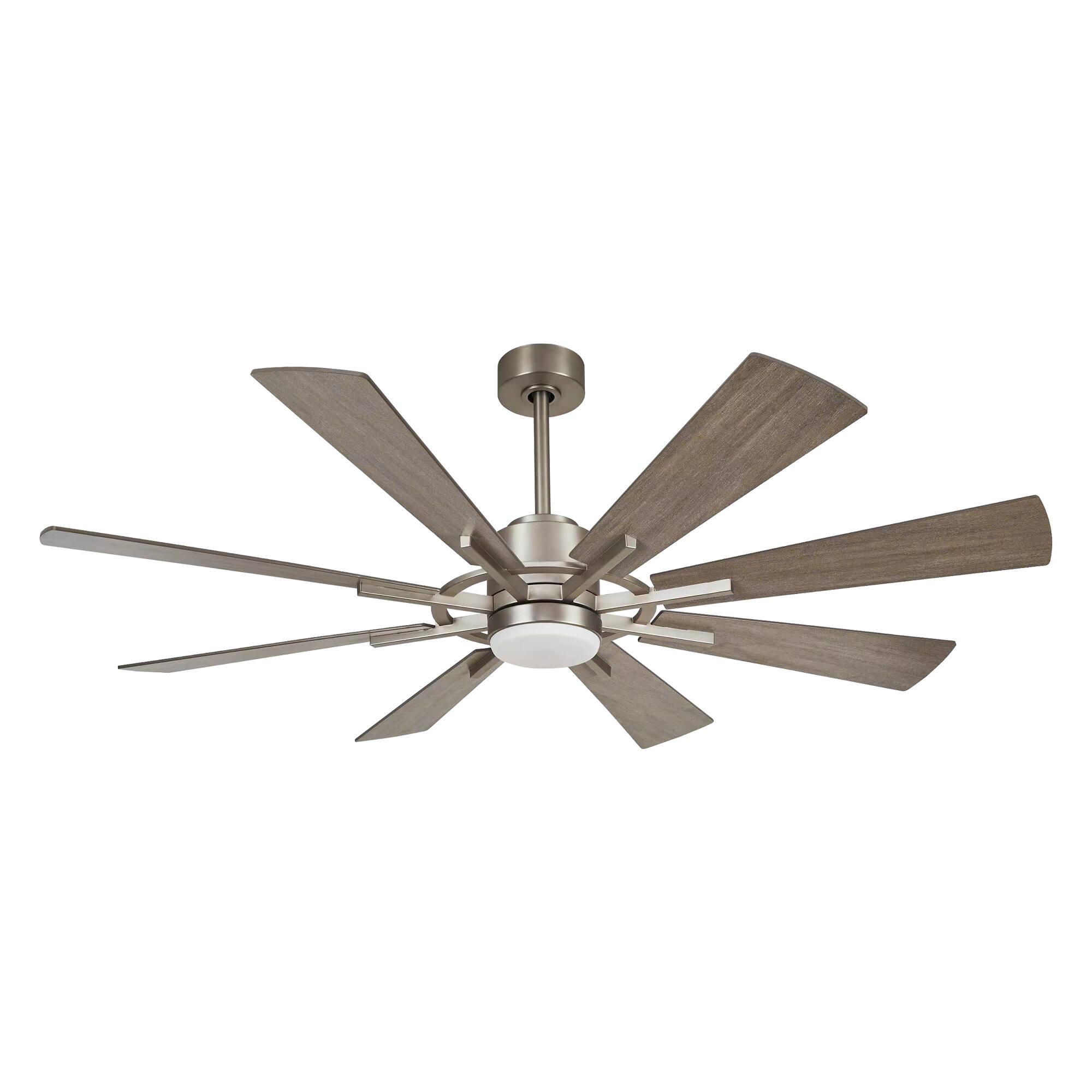 Alt View 1. Parrot Uncle - 60" Windmill 8-Blade Ceiling Fan with LED Light, Remote Control, Reversible DC Motor - Bronze.