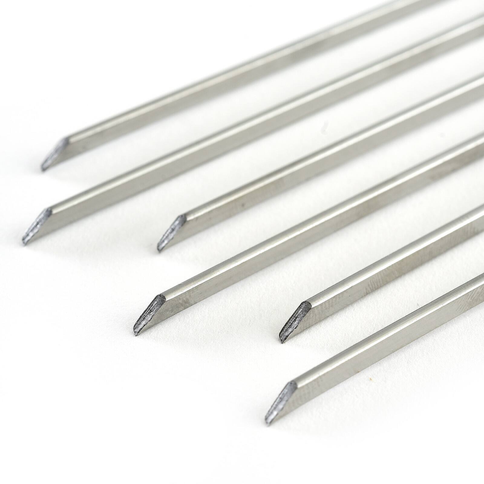 Alt View 2. Norpro - Stainless Steel 12-Inch Barbeque Skewers, Set of 6 - Silver.