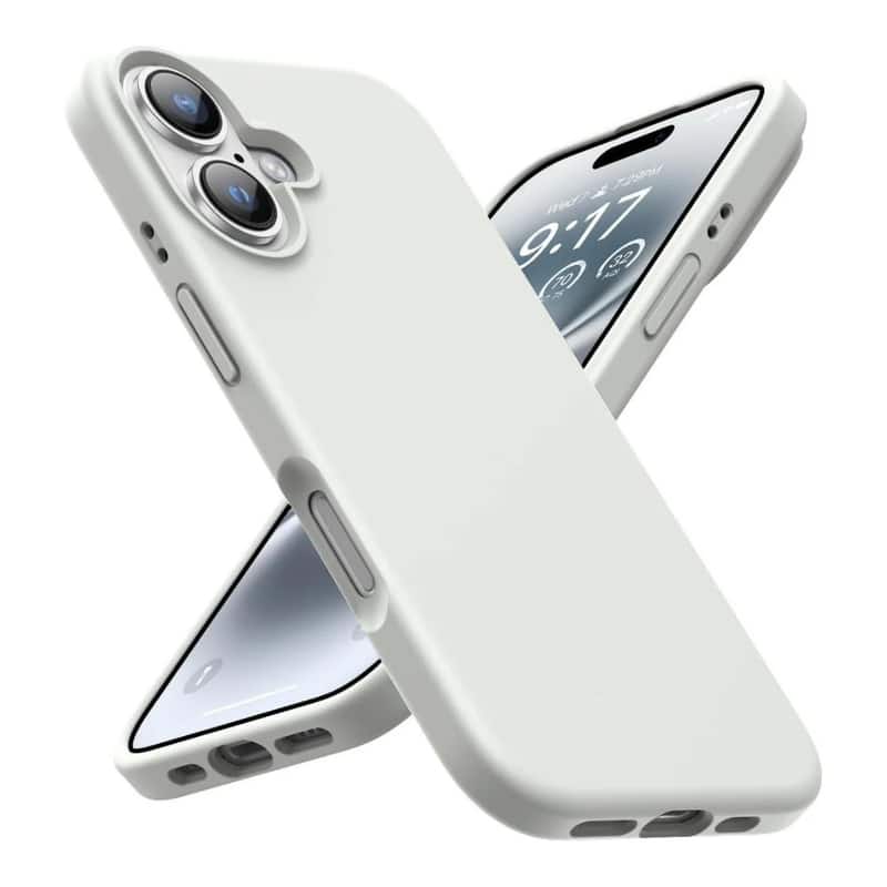 Entronix - Soft-Touch Liquid Silicone Case for iPhone 17 - Ultimate Protection & Style - White