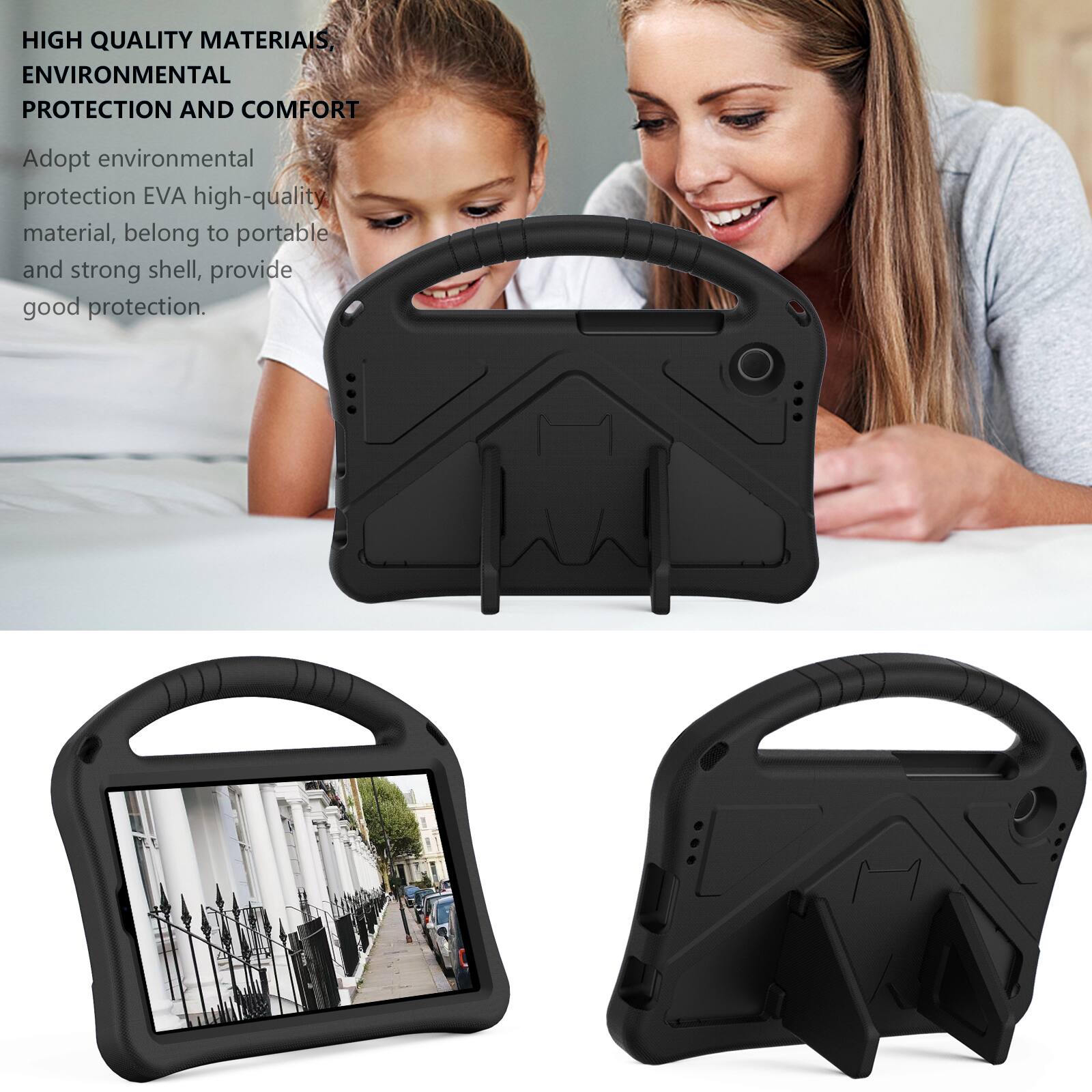 HIGH QUALITY MATERIALS, ENVIRONMENTAL PROTECTION AND COMFORT

Adopt environmental protection EVA high-quality material, belong to portable and strong shell, provide good protection.