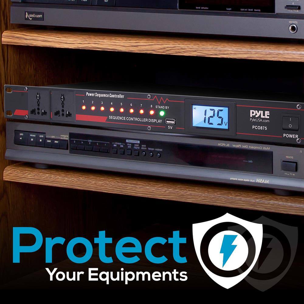 1a E cesbuon He PN I Power Sequence Controller a 1 2 ! 4 5 6 7 8 STAND BY SEQUENCE CONTROLLER DISPLAY 5V A E I - 125 PYLE PyleUSA.com V PCO875 SL-PCS4 Player DSC Compact AM - POWER - wwwog MASH Protect Your Equipments