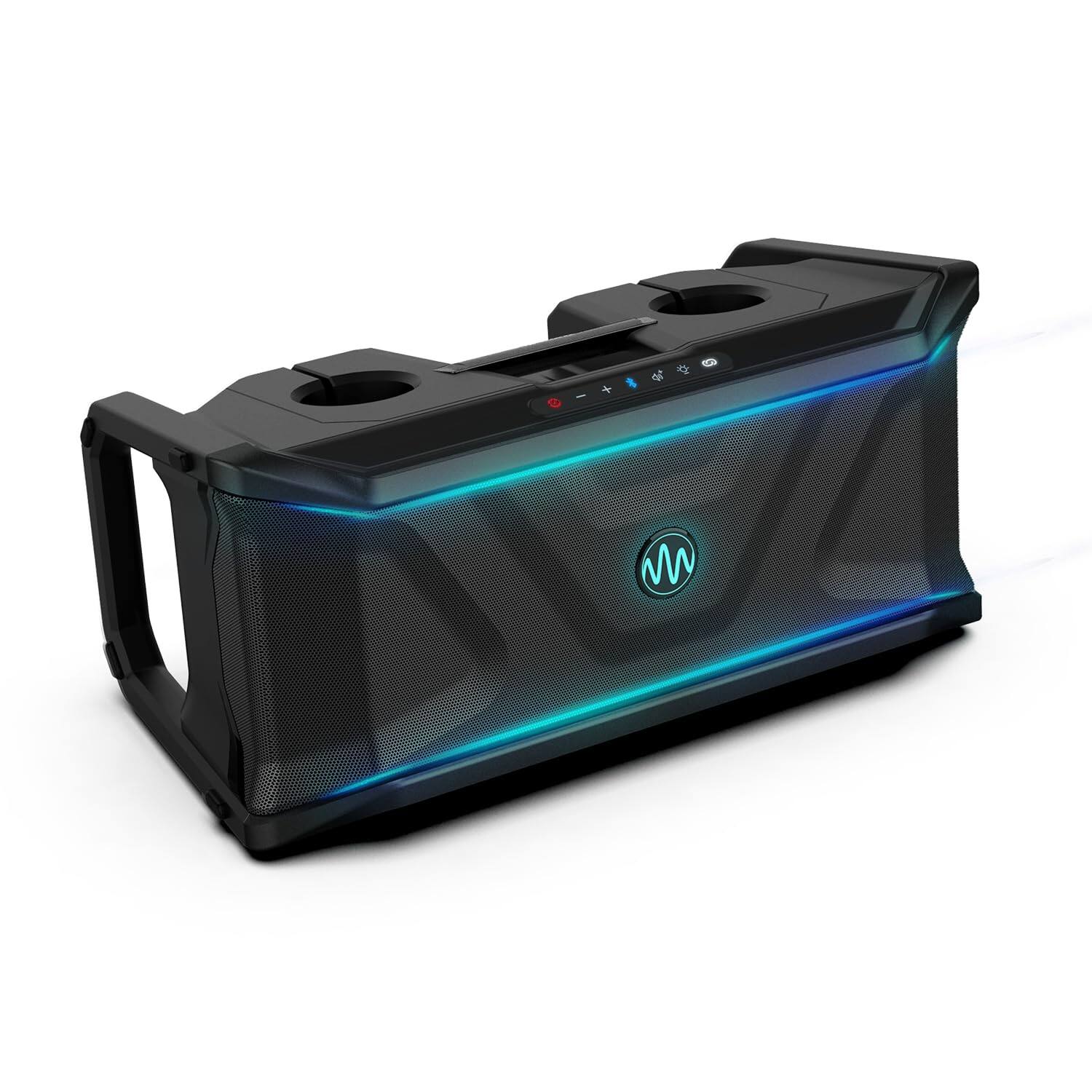 Front. Gemini - 300W SoundSplash Ultra - Floating Pool & Party Bluetooth Speaker, Waterproof, 24Hr Battery, 270° Sound, LED Party Lights.