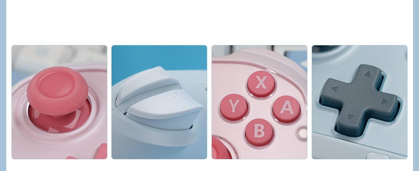 Alt View 6. EasySMX - EasySMX S10C Wireless Controller for Switch 2, PC, Mobile, Hall Effect Joysticks, HD Rumble, Motion Control & Wake-Up - blue.