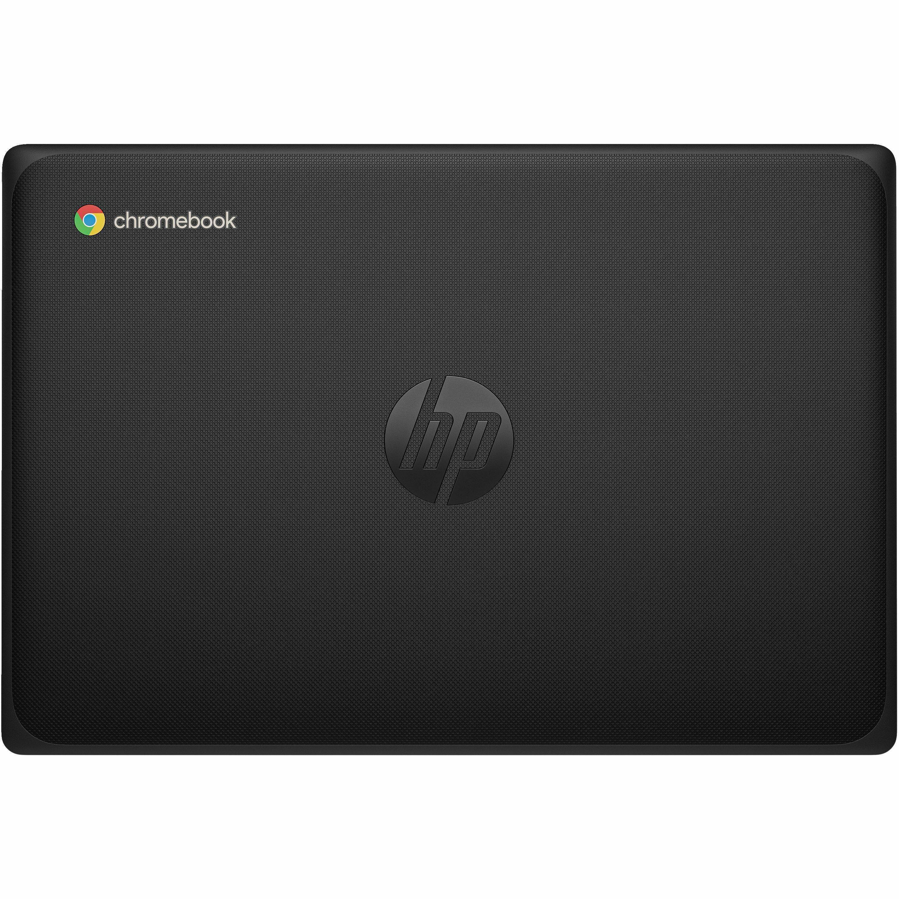 Alt View 4. HP - HP Fortis G1m 11.6" HD 1366 x 768 Touchscreen Chromebook ARM Cortex A76/A55 8GB RAM 64GB eMMC ARM Mali G52 MP2 Jack - Jet Black.