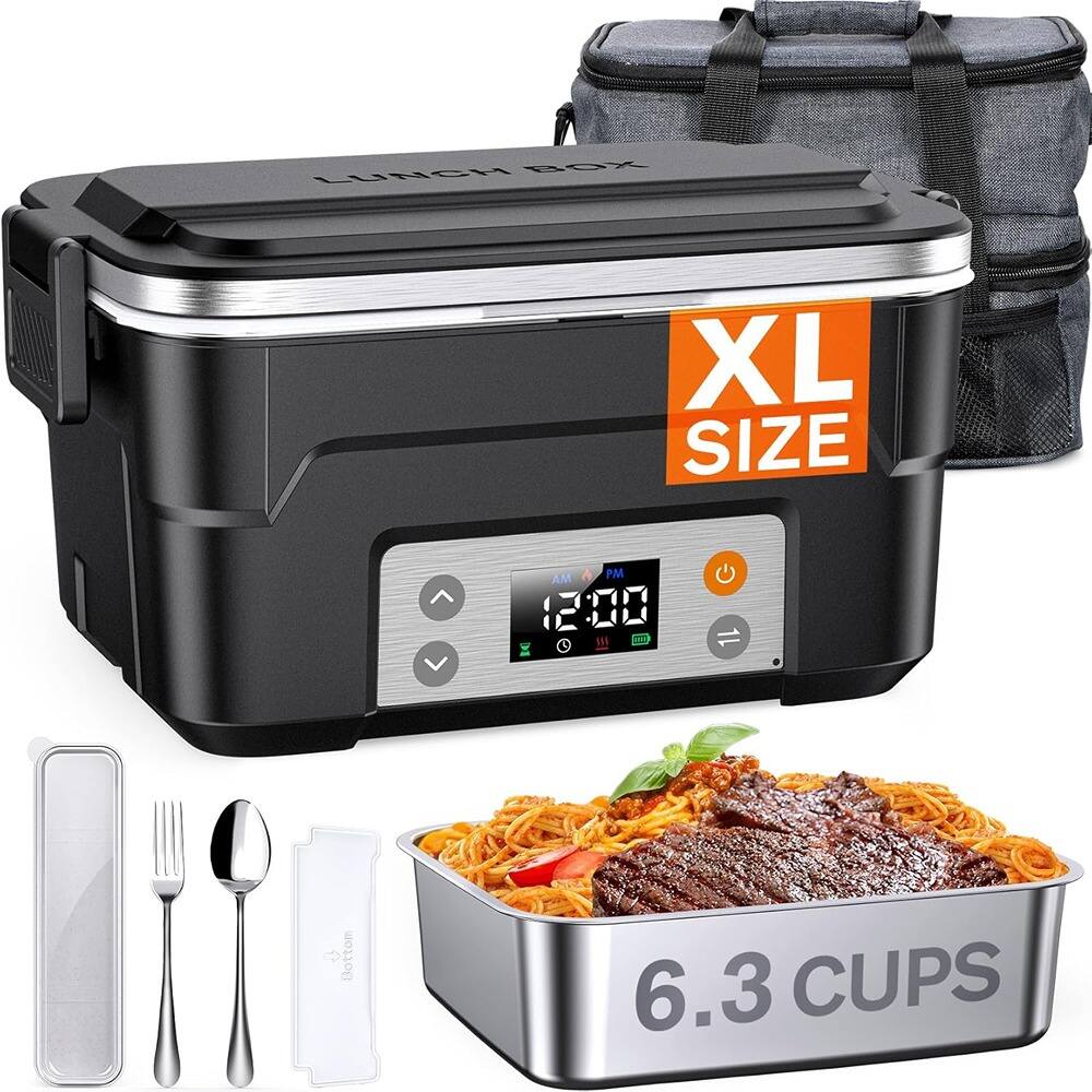 RTMB - Cordless Electric Lunch Box – XL 6.3-Cup, Heated - Black