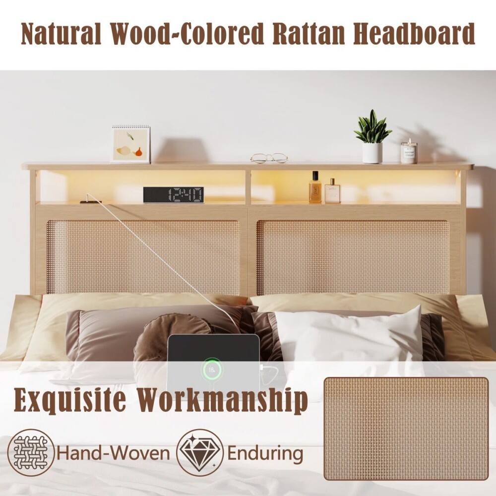 Natural Wood-Colored Rattan Headboard

18 Exquisite Workmanship Hand-Woven Enduring