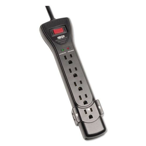 Front. Tripp Lite - Tripp Lite SUPER7B 7 AC Outlets 7 ft. Cord 2160 J Protect It! Surge Protector - Black - Black.