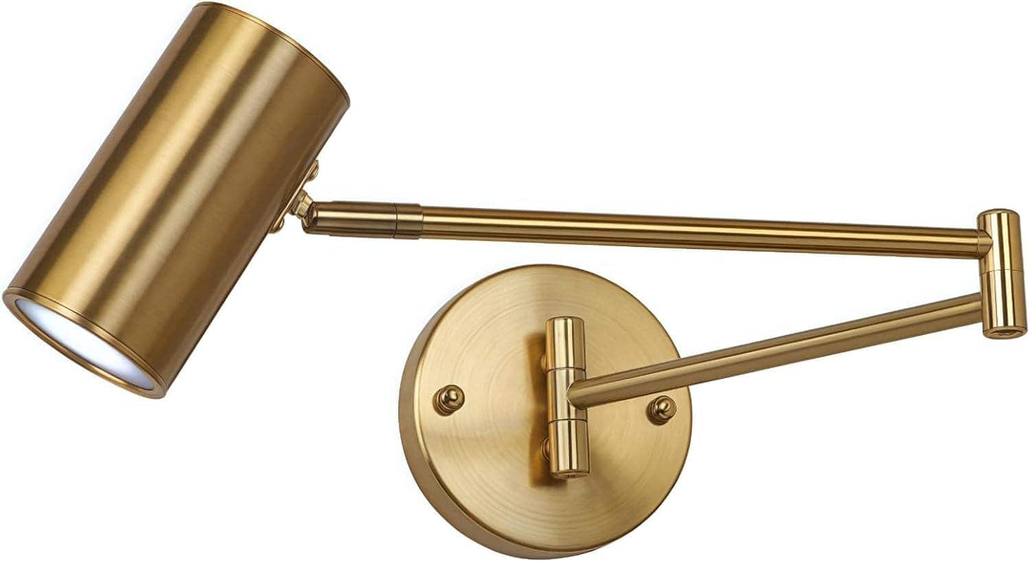 FINEAK - 5W LED Adjustable Swing Arm Wall Sconce 3000K Warm White (Gold)